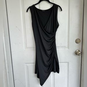 Gracyoga Ruched Side Wrap Dress Bodycon Mini V-Neck Dress size S